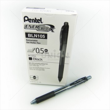 PENTEL ปากกาหมึกเจล กด 0.5 ENERGEL X BLN105 <1/12> ดำ